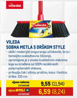 VILEDA SOBNA METLA S DRŠKOM STYLE