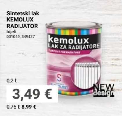 Sintetski lak KEMOLUX RADIJATOR
