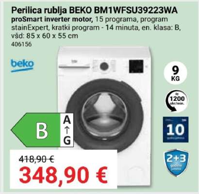 Perilica rublja Beko BM1WFSU39223WA