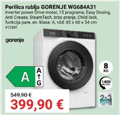 Perilica rublja GORENJE WG684A31