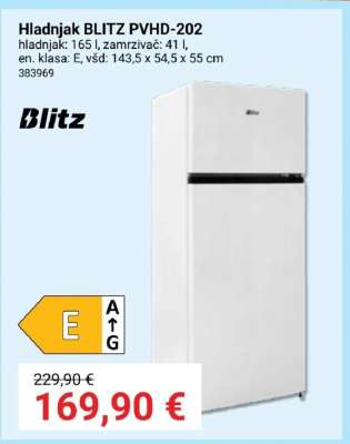 Hladnjak BLITZ PVHD-202