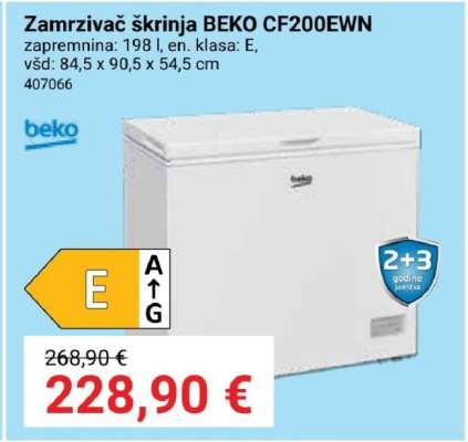 Zamrzivač škrinja BEKO CF200EWN
