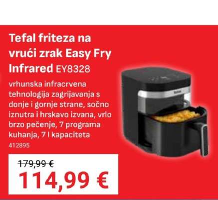 Tefal friteza na vrući zrak Easy Fry Infrared EY8328