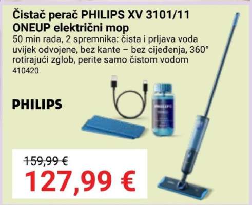 Čistač perač PHILIPS XV 3101/11 ONEUP električni mop