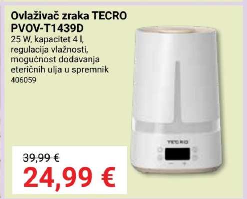 Ovlaživač zraka TECRO PVOV-T1439D