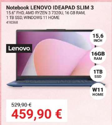 Notebook LENOVO IDEAPAD SLIM 3