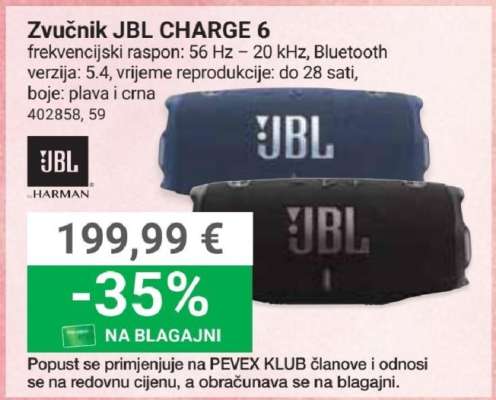 Zvučnik JBL CHARGE 6