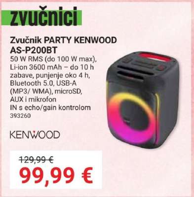 Zvučnik PARTY KENWOOD AS-P200BT