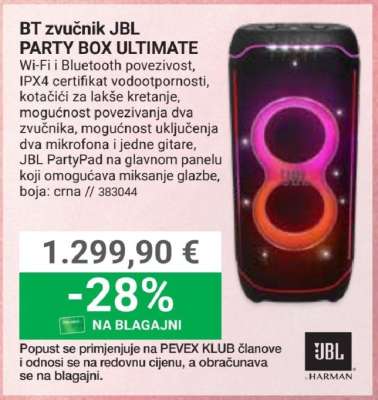 BT zvučnik JBL PARTY BOX ULTIMATE