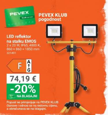 LED reflektor na stalku EMOS