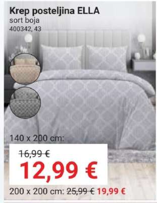Krep posteljina ELLA