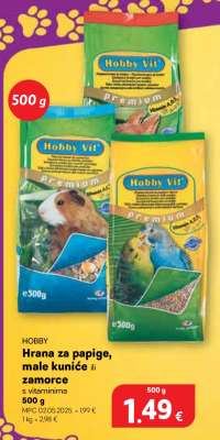 HOBBY Hrana za papige, male kuniće ili zamorce
