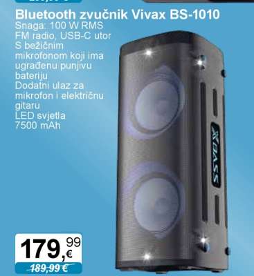 Bluetooth zvučnik Vivax BS-1010