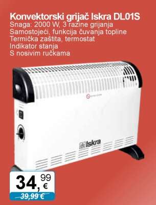 Konvektorski grijač Iskra DL01S