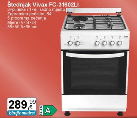 Štednjak Vivax FC-31602LI
