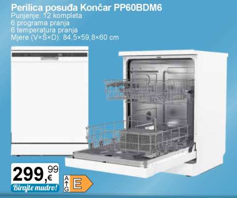 Perilica posuđa Končar PP60BDM6