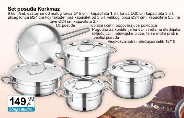 Set posuđa Korkmaz