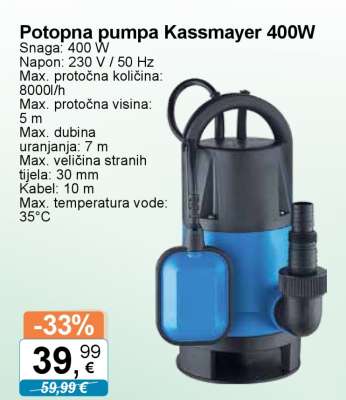 Potopna pumpa Kassmayer 400W