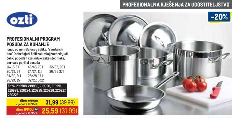 PROFESIONALNI PROGRAM POSUDA ZA KUHANJE
