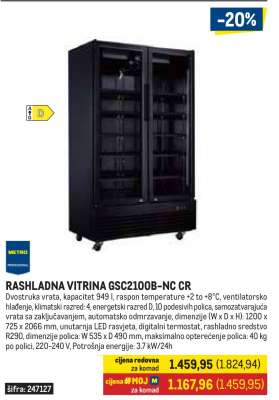 RASHLADNA VITRINA GSC2100B-NC CR