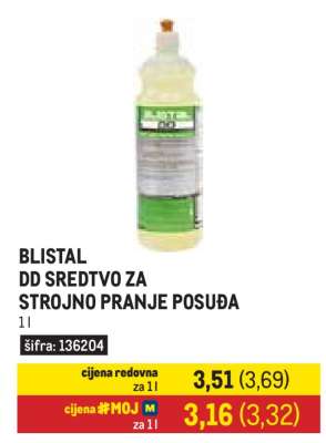 BLISTAL DD SREDSTVO ZA STROJNO PRANJE POSUĐA