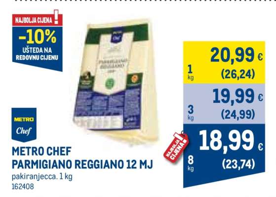 METRO CHEF PARMIGIANO REGGIANO 12 MJ