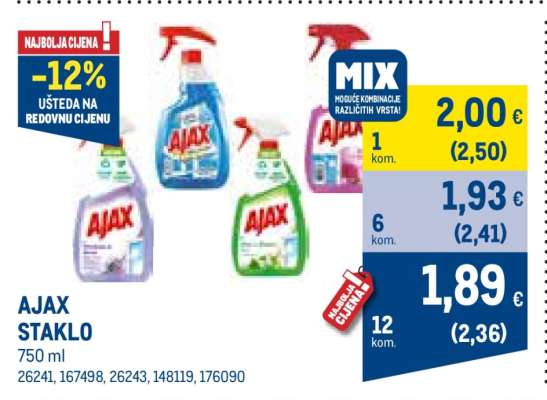 AJAX STAKLO