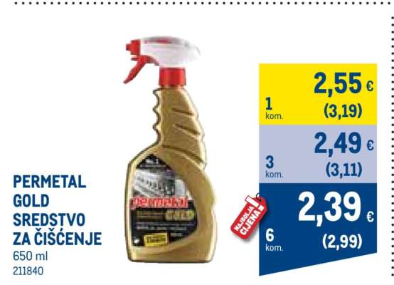 PERMETAL GOLD SREDSTVO ZA ČIŠĆENJE