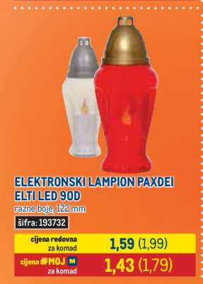 ELEKTRONSKI LAMPION PAXDEI ELTI LED 90D
