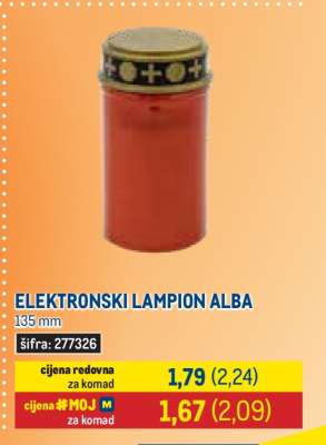 ELEKTRONSKI LAMPION ALBA