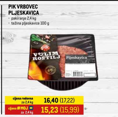 PIK VRBOVEC PLJESKAVICA