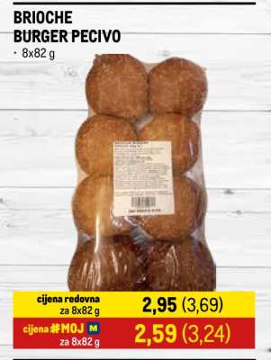 BRIOCHE BURGER PECIVO