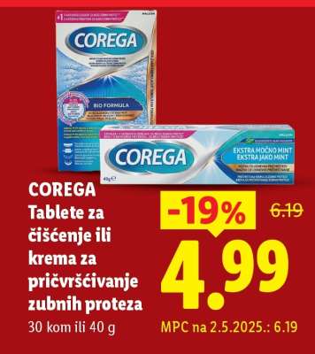 COREGA Tablete za čišćenje ili krema za pričvršćivanje zubnih proteza