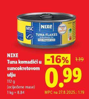 NIXE Tuna komadići u suncokretovom ulju