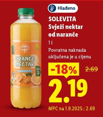 SOLEVITA Svježi nektar od naranče