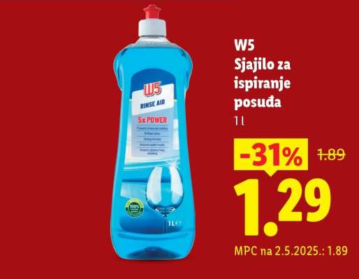 W5 Sjajilo za ispiranje posuđa