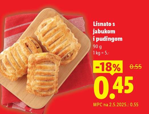 Lisnato s jabukom i pudingom