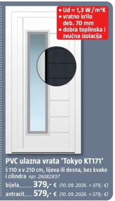 PVC ulazna vrata 'Tokyo KT171'