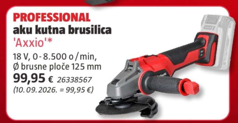 PROFESSIONAL aku kutna brusilica 'Axxio'