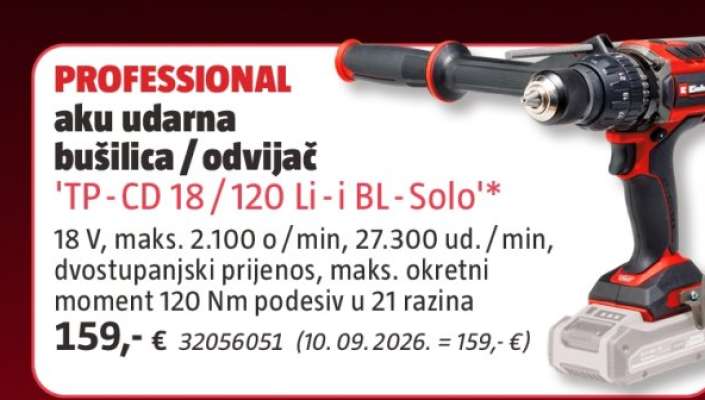 PROFESSIONAL aku udarna bušilica / odvijač