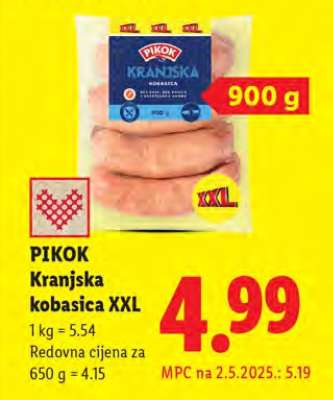 Pikok Kranjska kobasica XXL