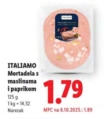 ITALIAMO Mortadela s maslinama i paprikom
