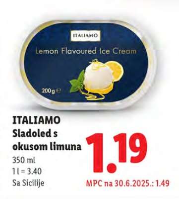 ITALIAMO Sladoled s okusom limuna