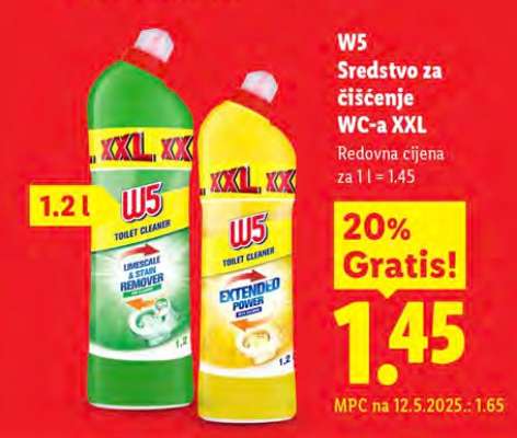 W5 Sredstvo za čišćenje WC-a XXL