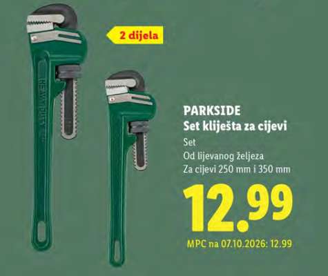 PARKSIDE Set kliješta za cijevi