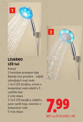 LIVARNO LED tuš