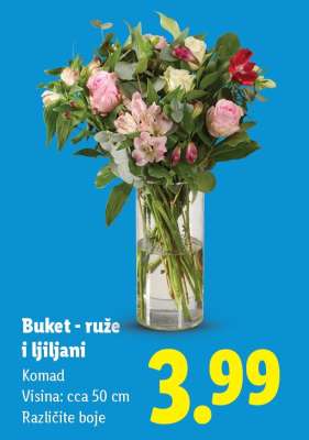 Buket ruže i ljiljani