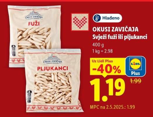 OKUSI ZAVIČAJA Svježi fuži ili pljukanci