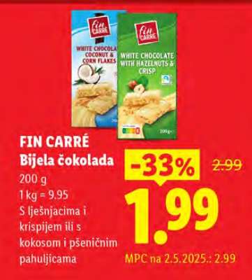 Fin Carré Bijela čokolada