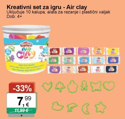 Kreativni set za igru - Air clay